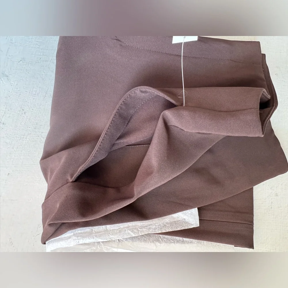 NWT GAP High Rise Twill Straight Ankle Pants in Terra Brown Size 8